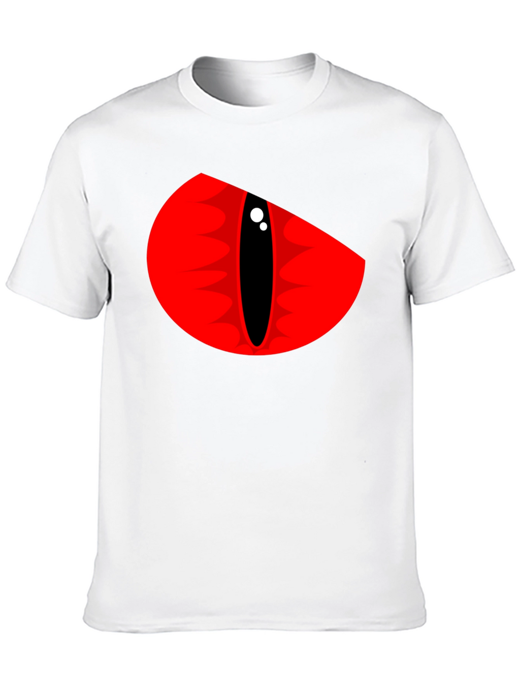 Mens Black T-Shirt - Red Dragon Eye Graphic