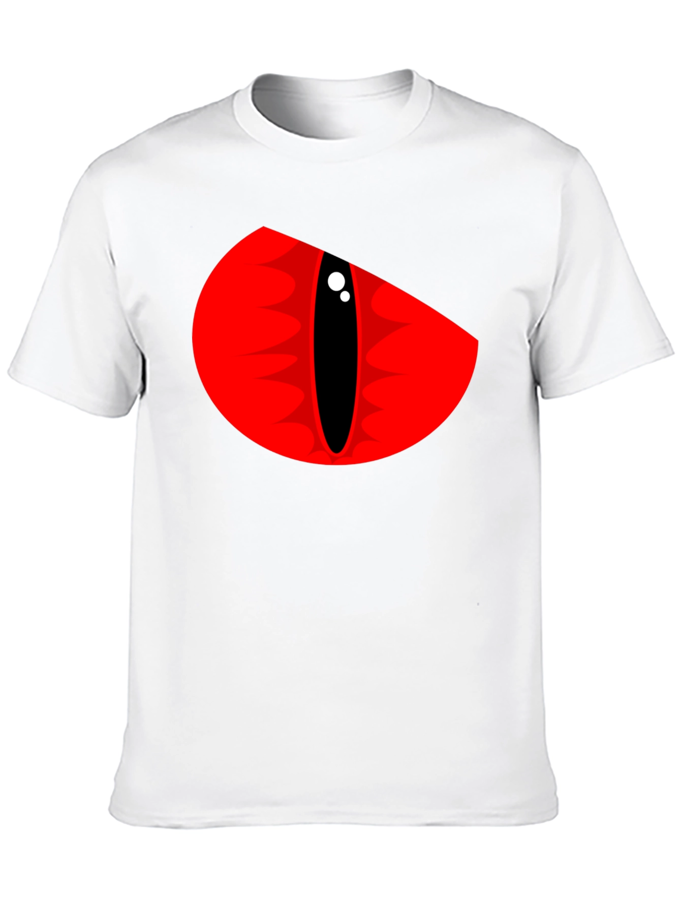 Mens Black T-Shirt - Red Dragon Eye Graphic
