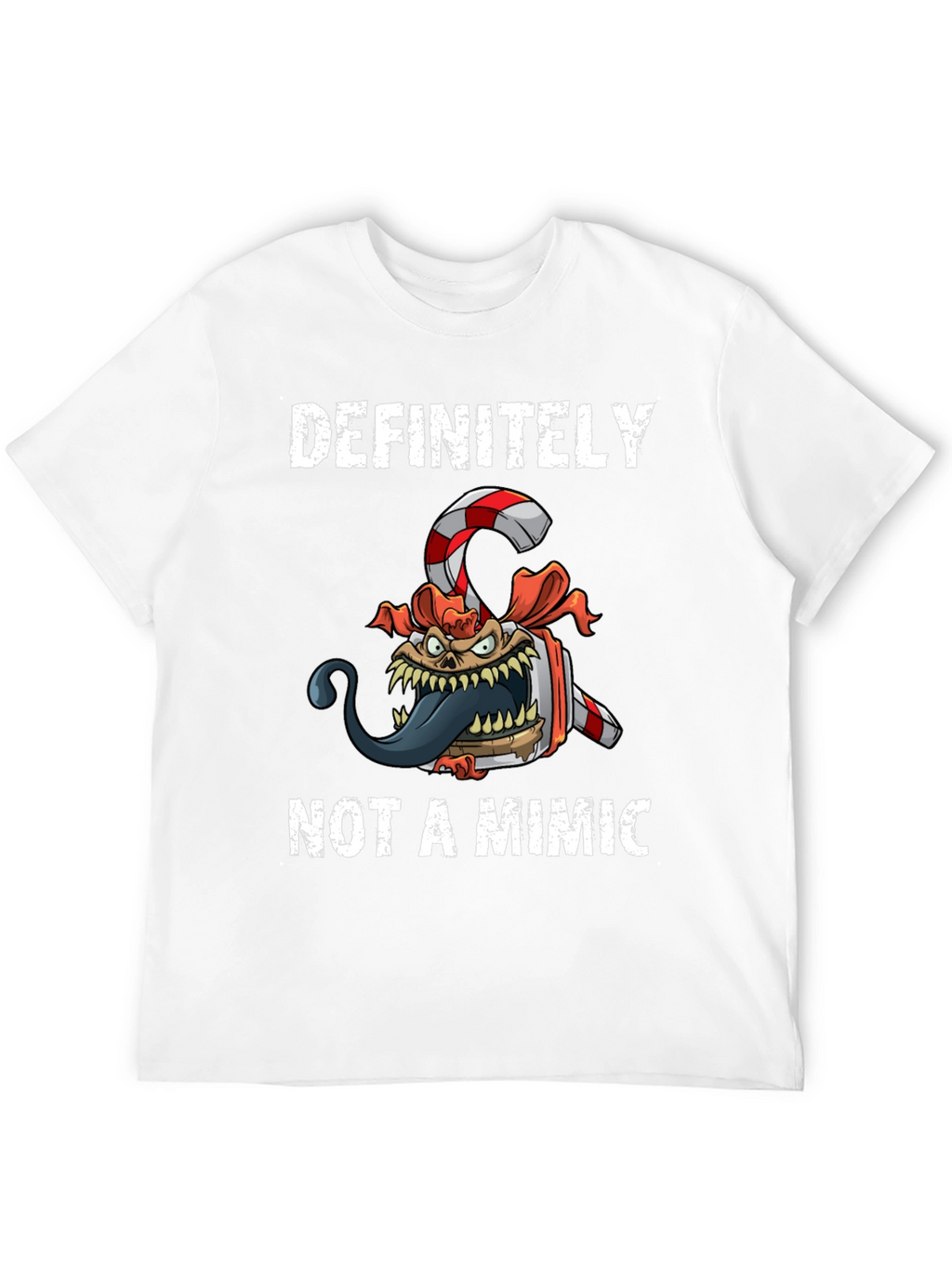 Definitely Not A Mimic Christmas Candy Monster T-Shirt
