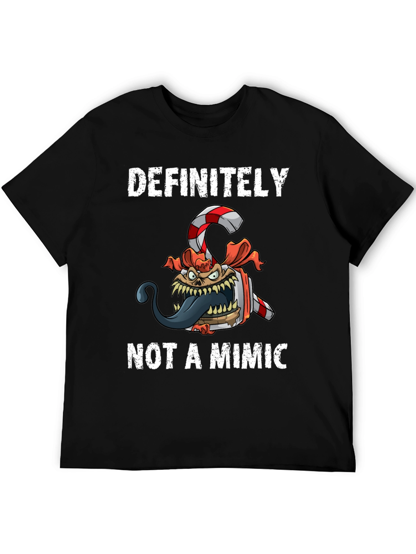 Definitely Not A Mimic Christmas Candy Monster T-Shirt