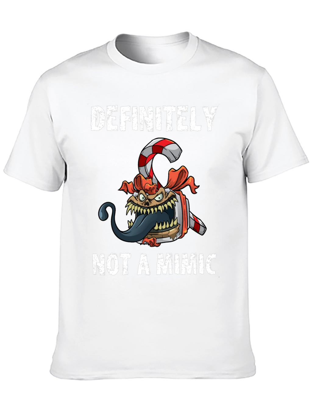 Definitely Not A Mimic Christmas Candy Monster T-Shirt