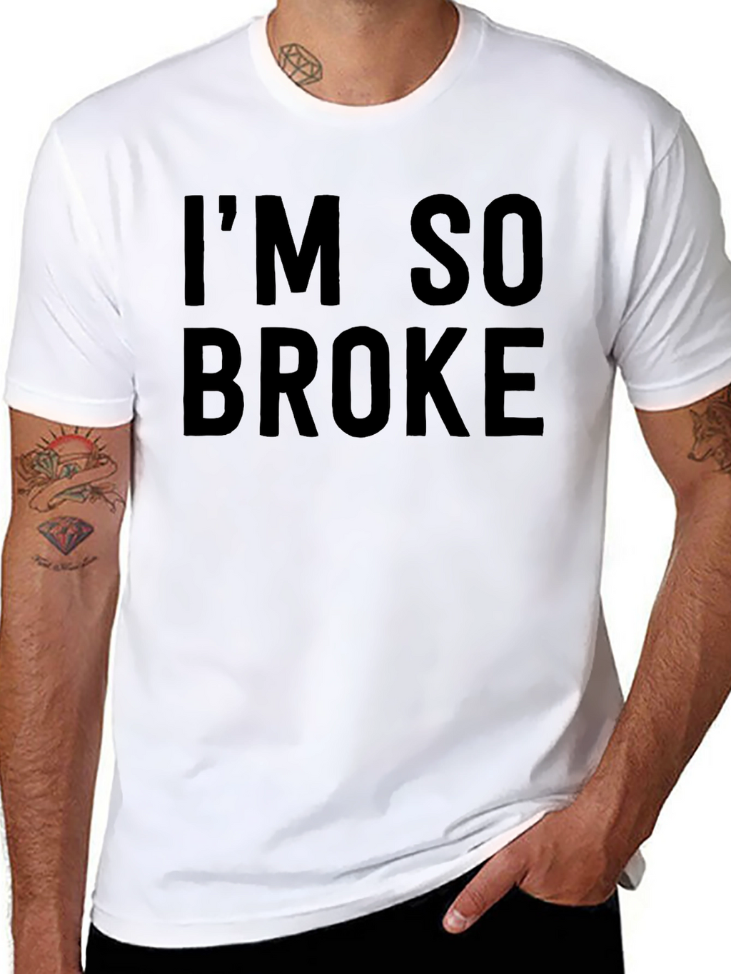 Im So Broke Black Graphic Tee Shirt