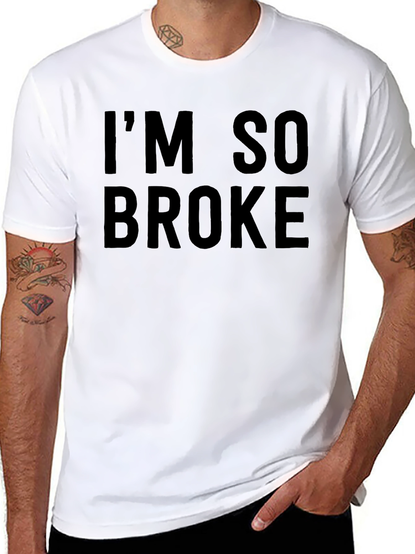 Im So Broke Black Graphic Tee Shirt