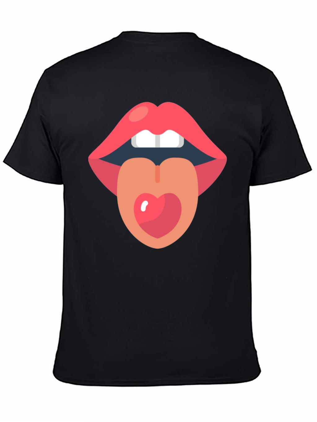 Lips and Tongue Heart Graphic Tee
