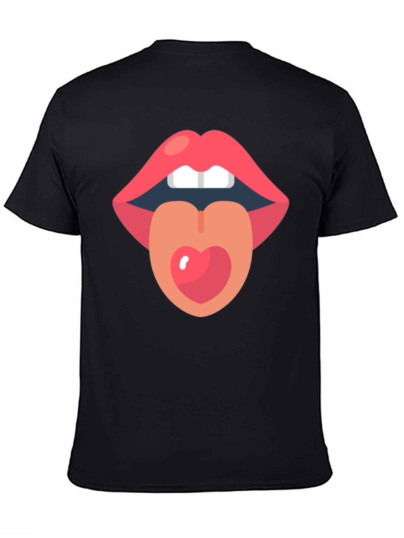 Lips and Tongue Heart Graphic Tee
