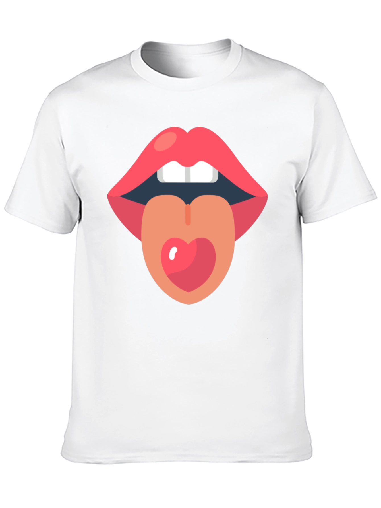 Lips and Tongue Heart Graphic Tee