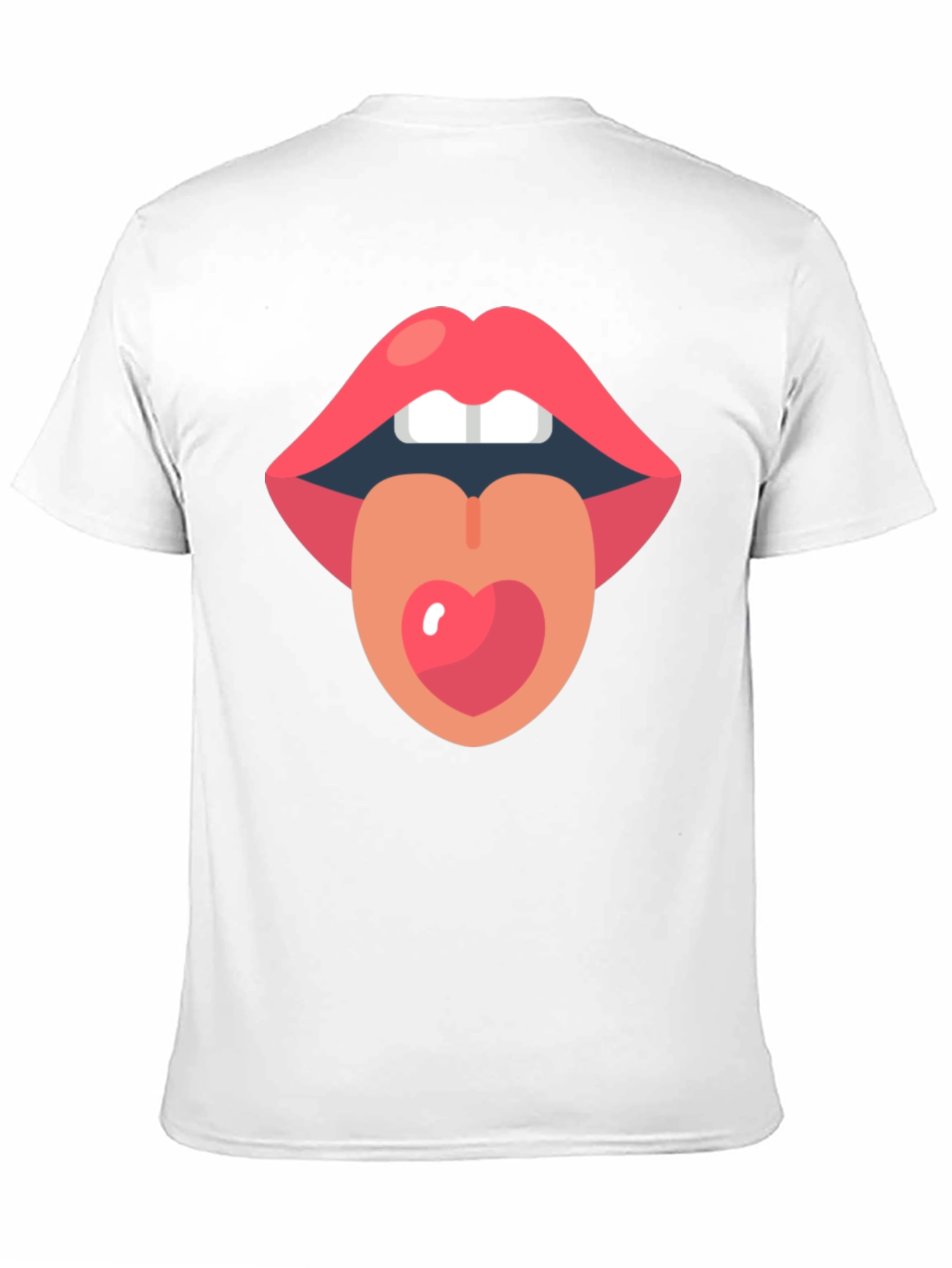 Lips and Tongue Heart Graphic Tee
