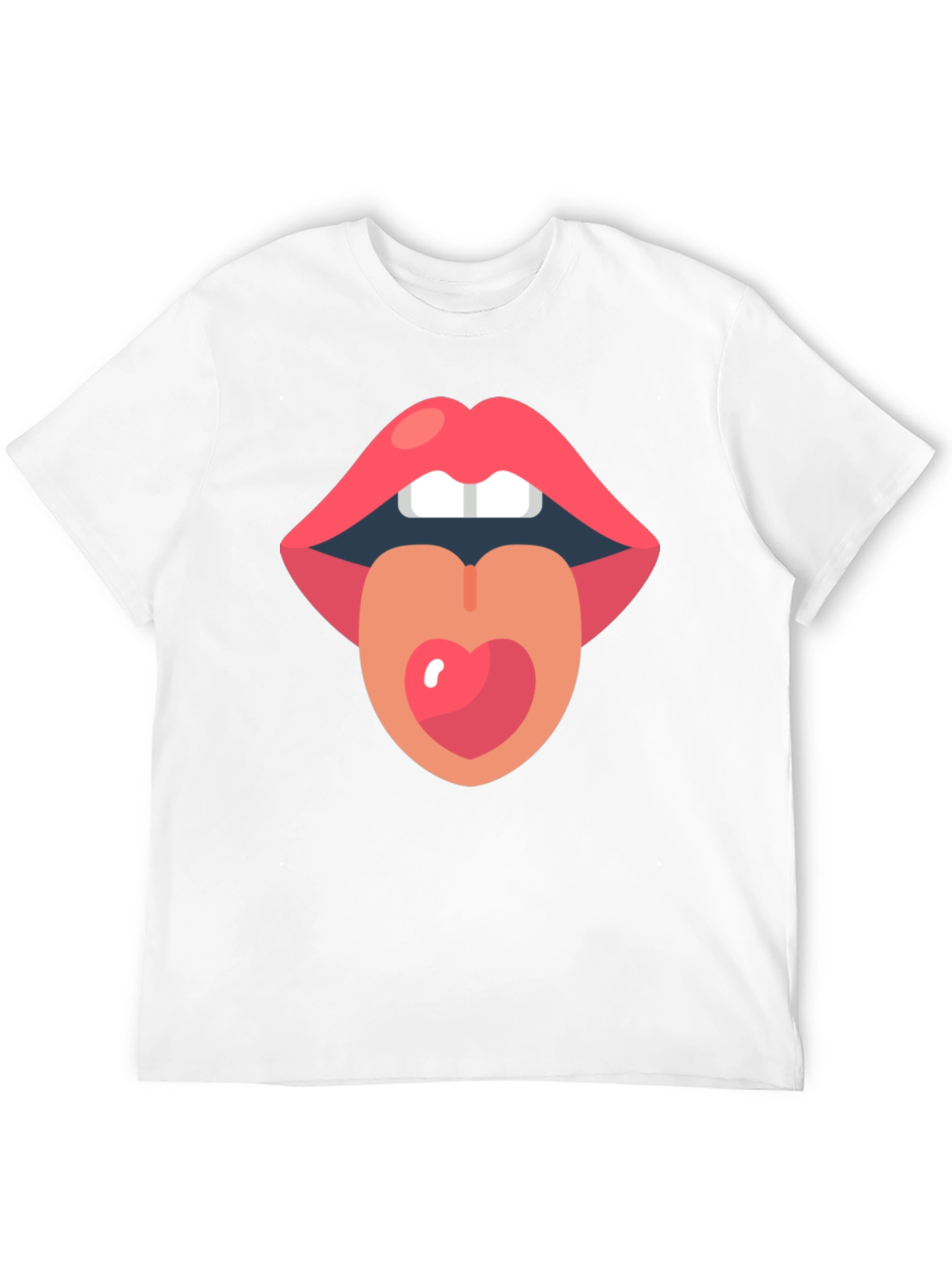 Lips and Tongue Heart Graphic Tee