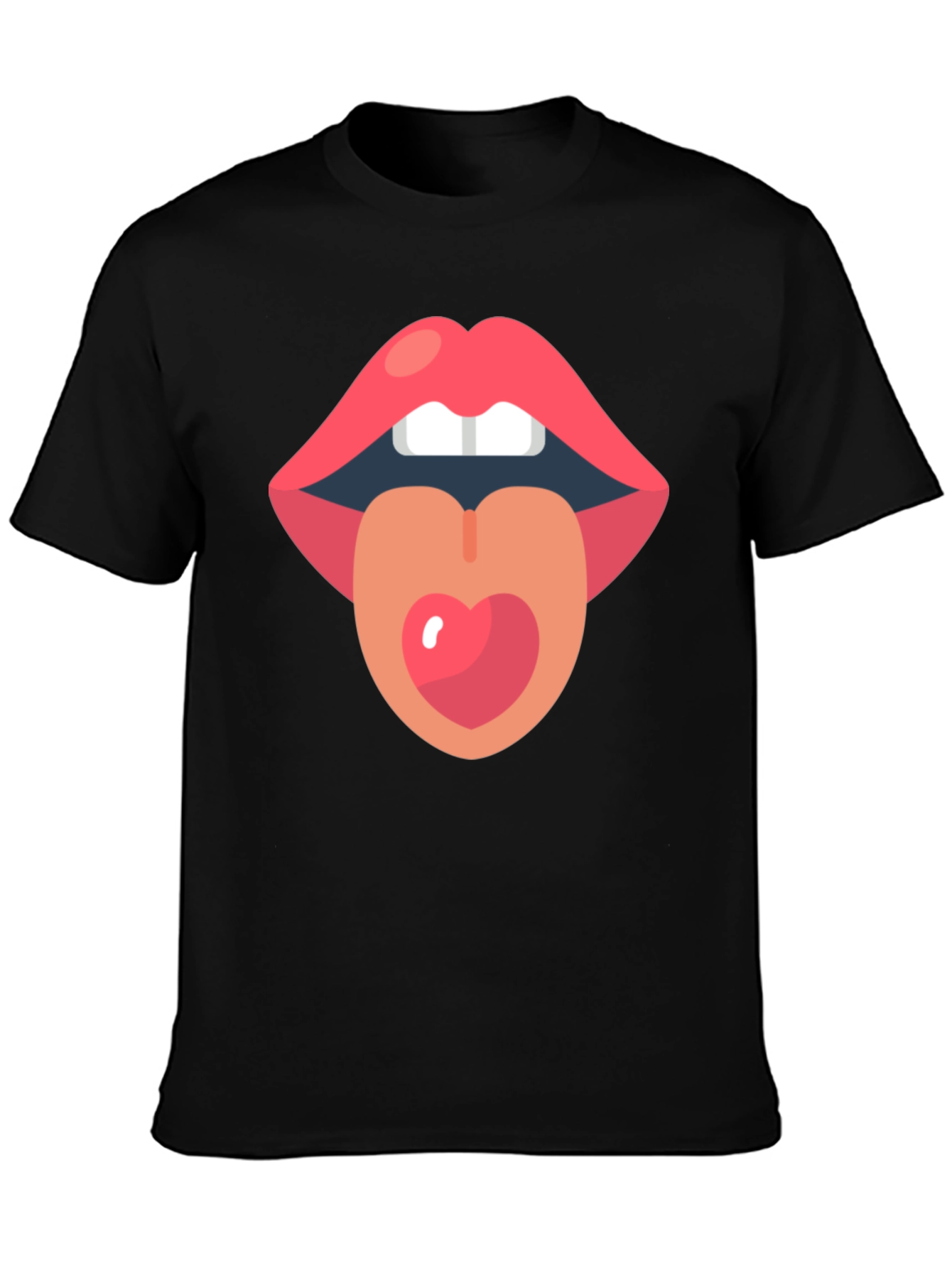 Lips and Tongue Heart Graphic Tee