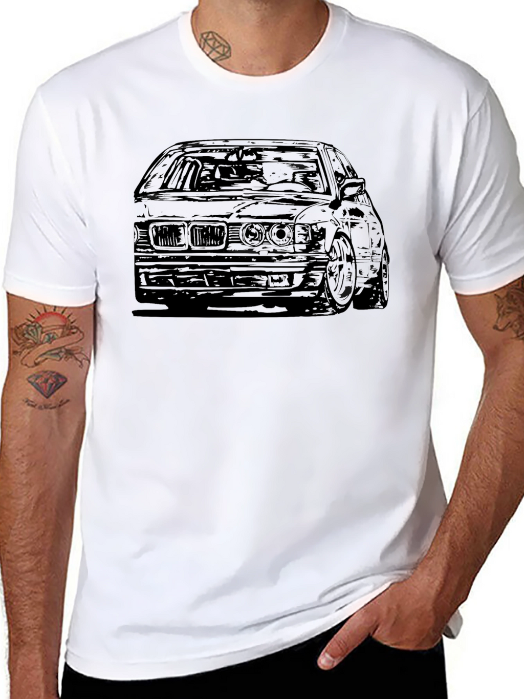 Car Graphic Black T-Shirt