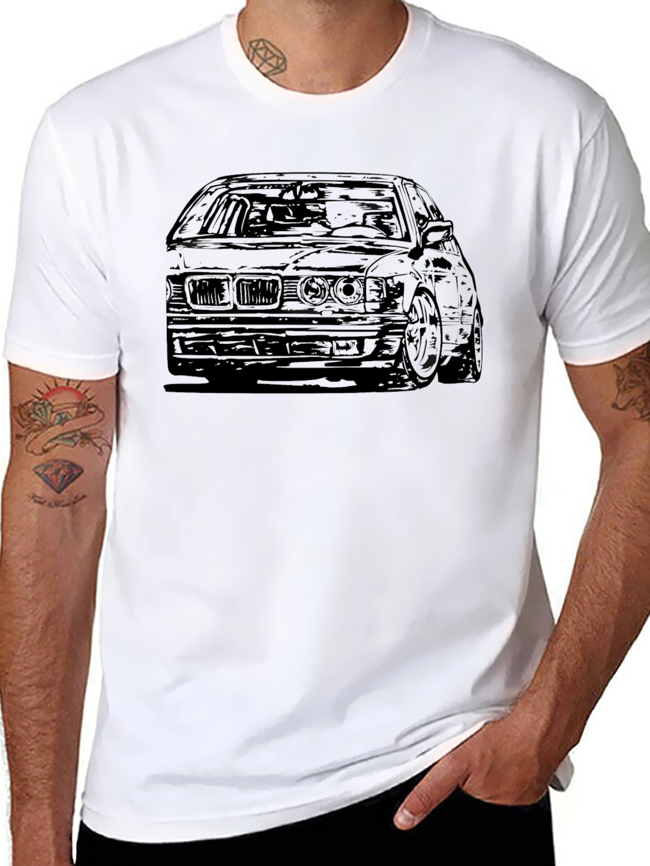 Car Graphic Black T-Shirt