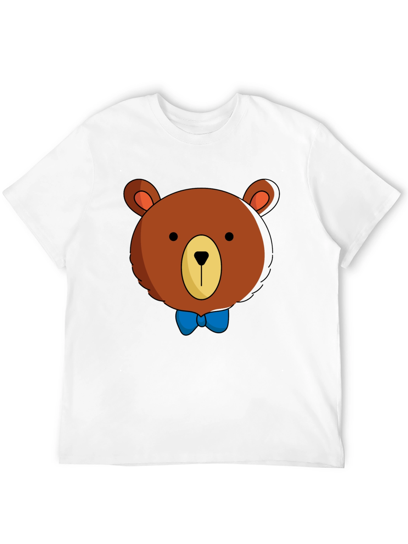 Cartoon Bear Graphic T-Shirt - Mens Black Tee