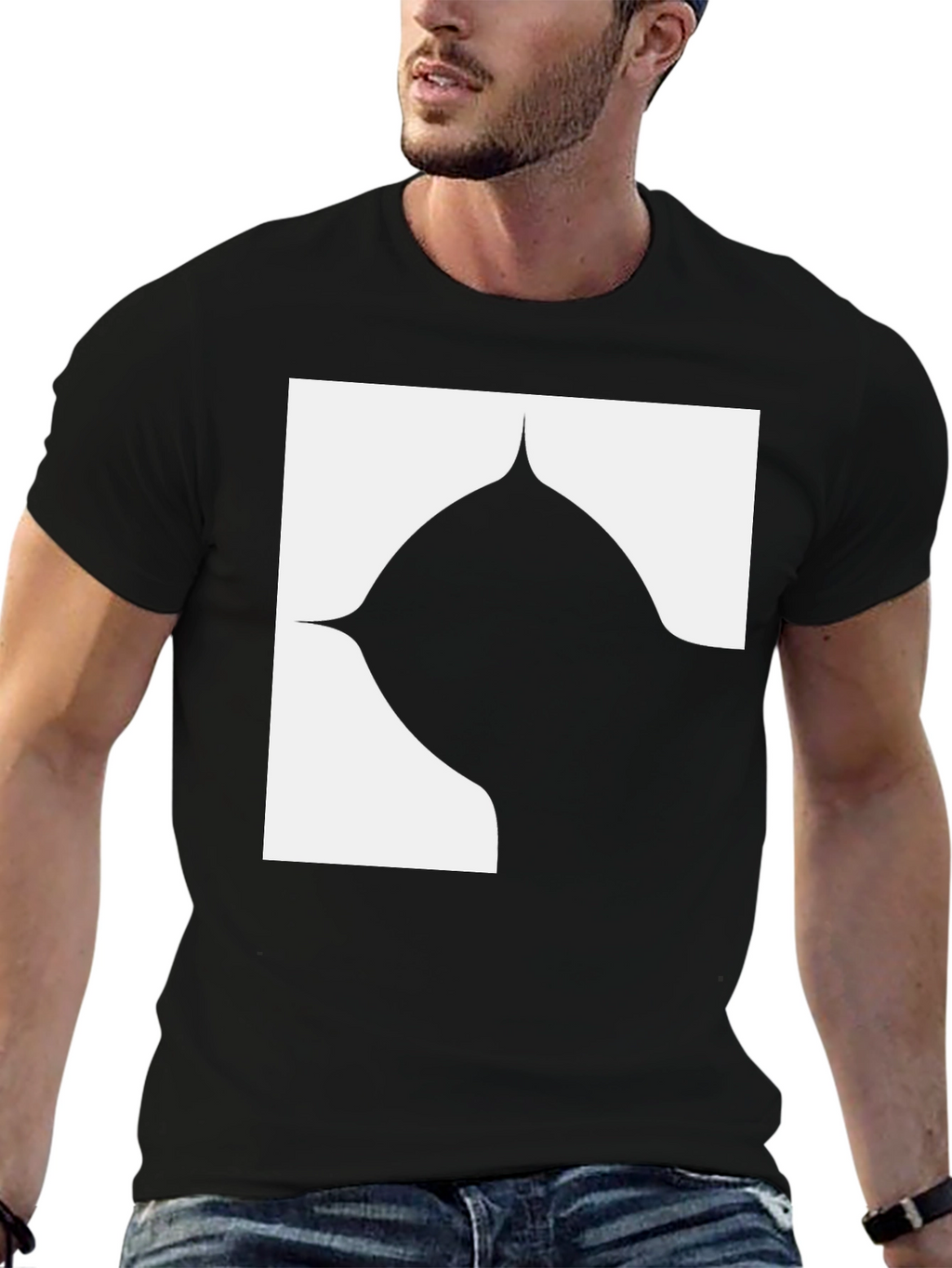 Abstract Design Black T-Shirt