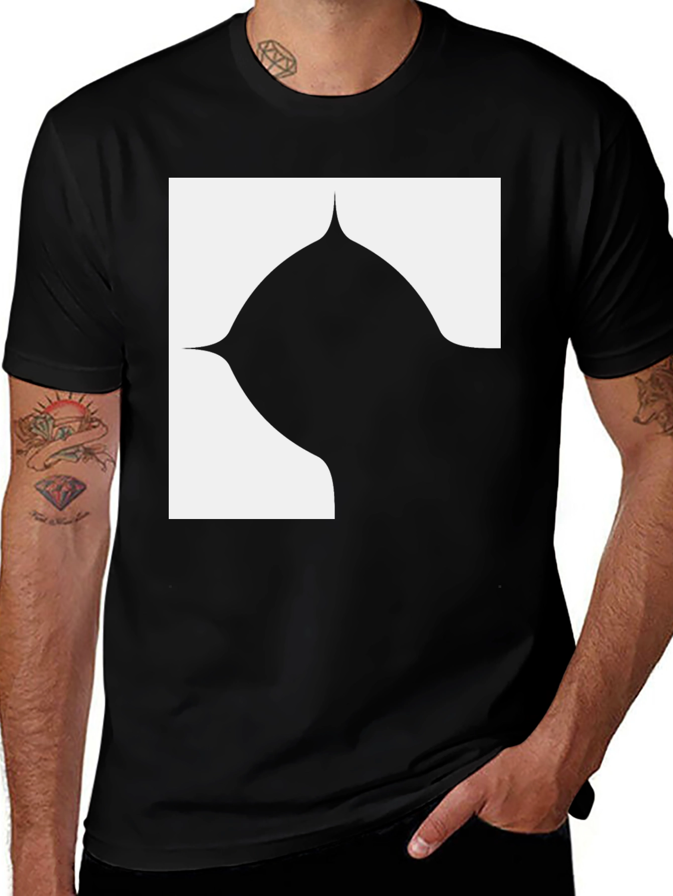 Abstract Design Black T-Shirt