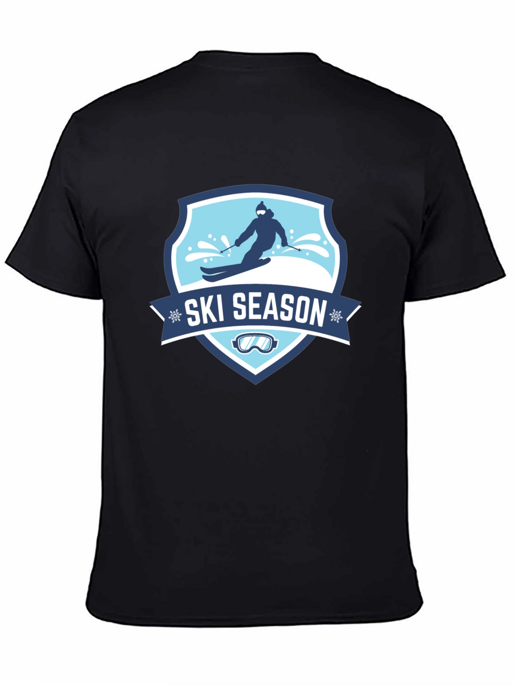 Ski Season Black T-Shirt