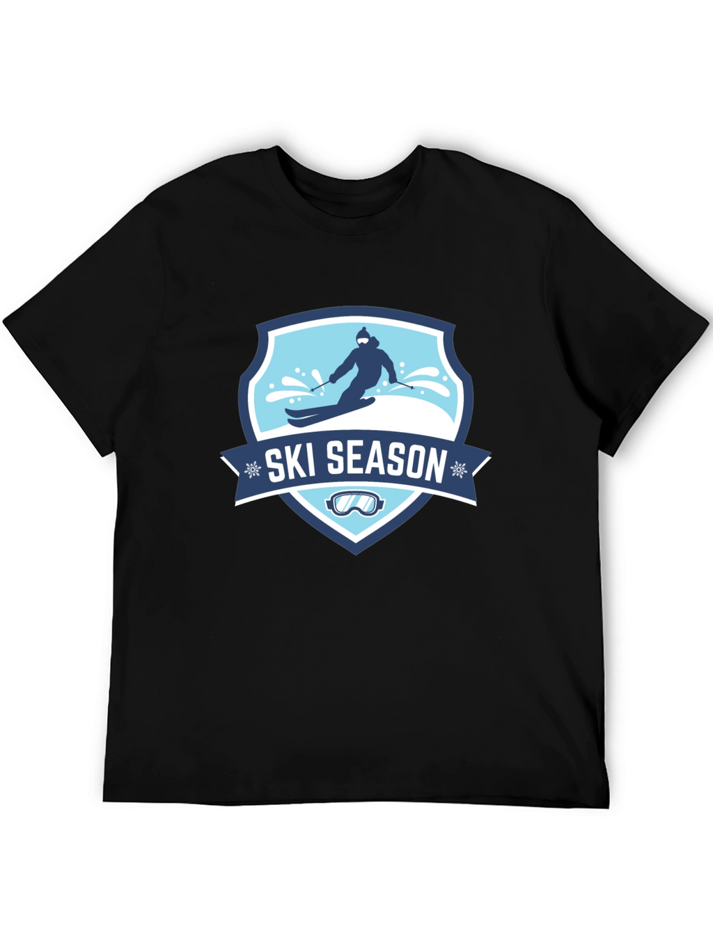 Ski Season Black T-Shirt