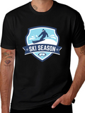 Ski Season Black T-Shirt