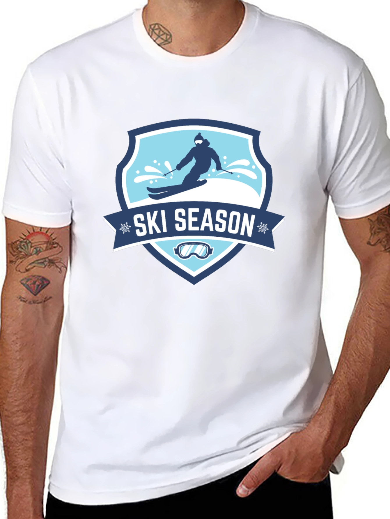 Ski Season Black T-Shirt