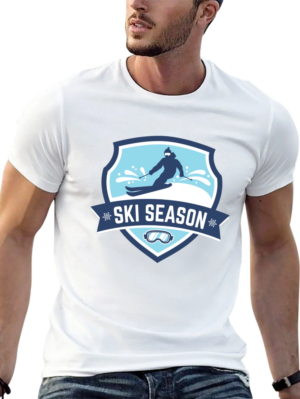Ski Season Black T-Shirt