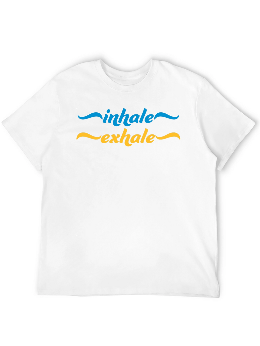 Inhale Exhale Graphic Print Black T-Shirt