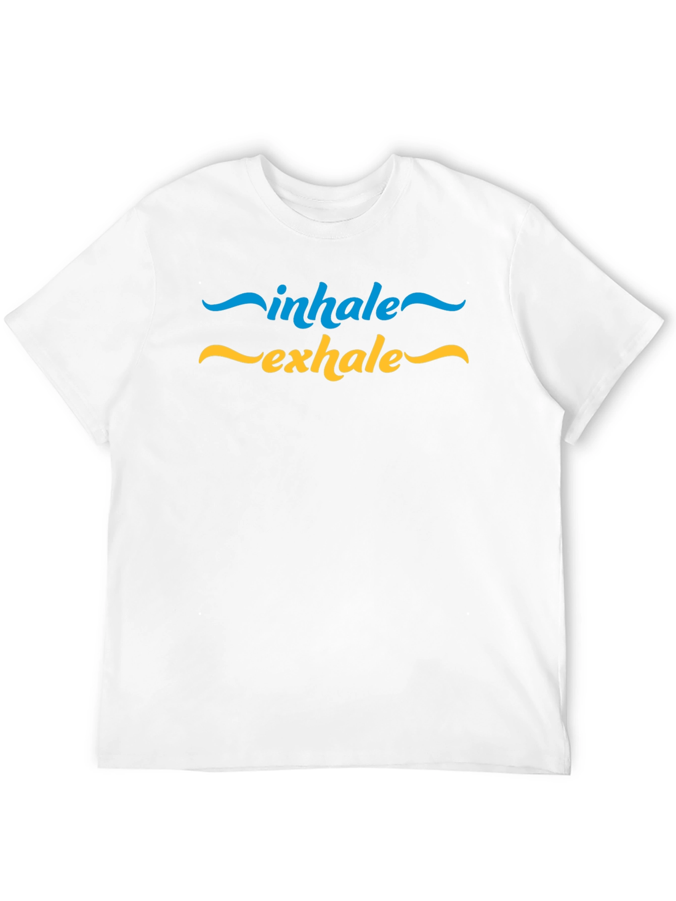 Inhale Exhale Graphic Print Black T-Shirt