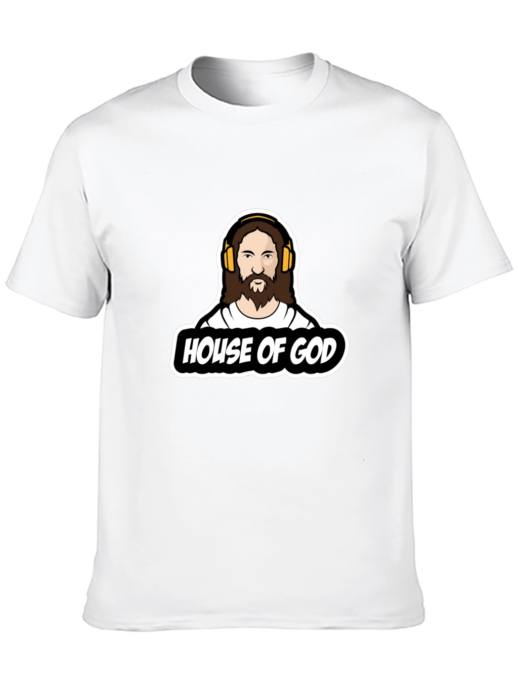 House of God Graphic Tee - Black Cotton T-Shirt