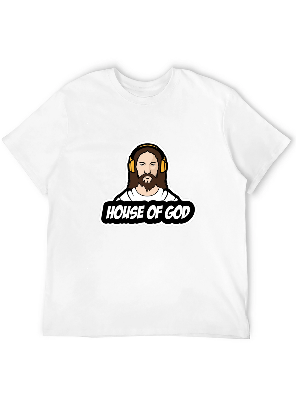 House of God Graphic Tee - Black Cotton T-Shirt