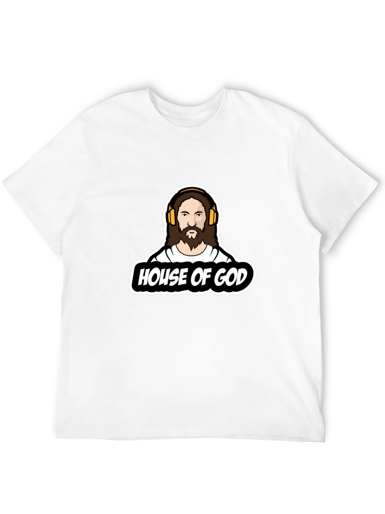 House of God Graphic Tee - Black Cotton T-Shirt