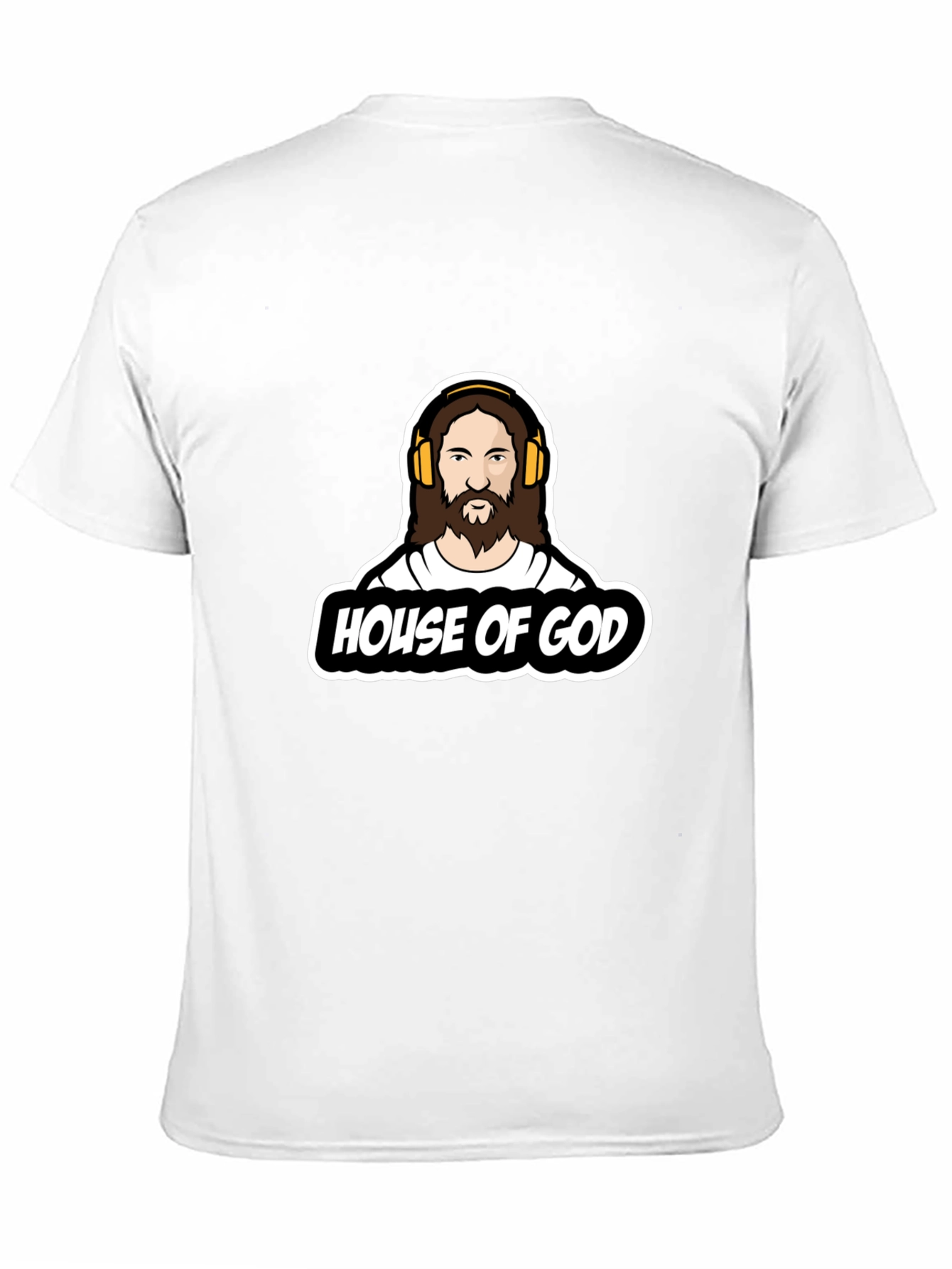 House of God Graphic Tee - Black Cotton T-Shirt