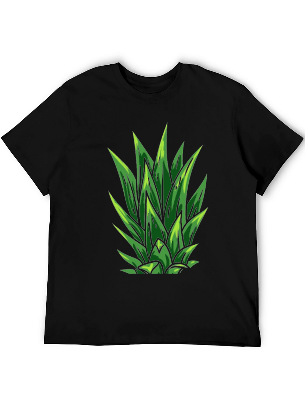 Pineapple Top Graphic Black T-Shirt
