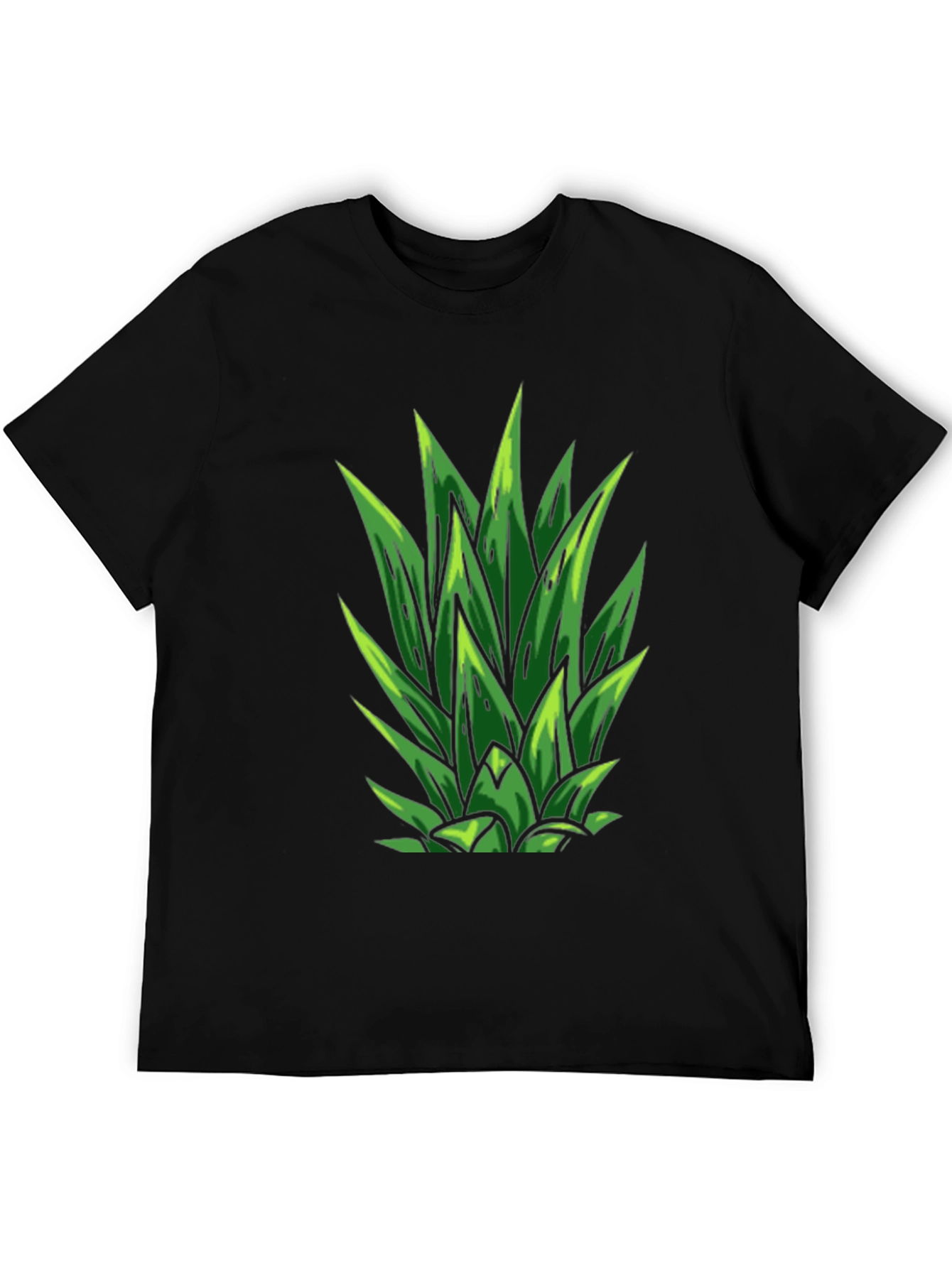 Pineapple Top Graphic Black T-Shirt