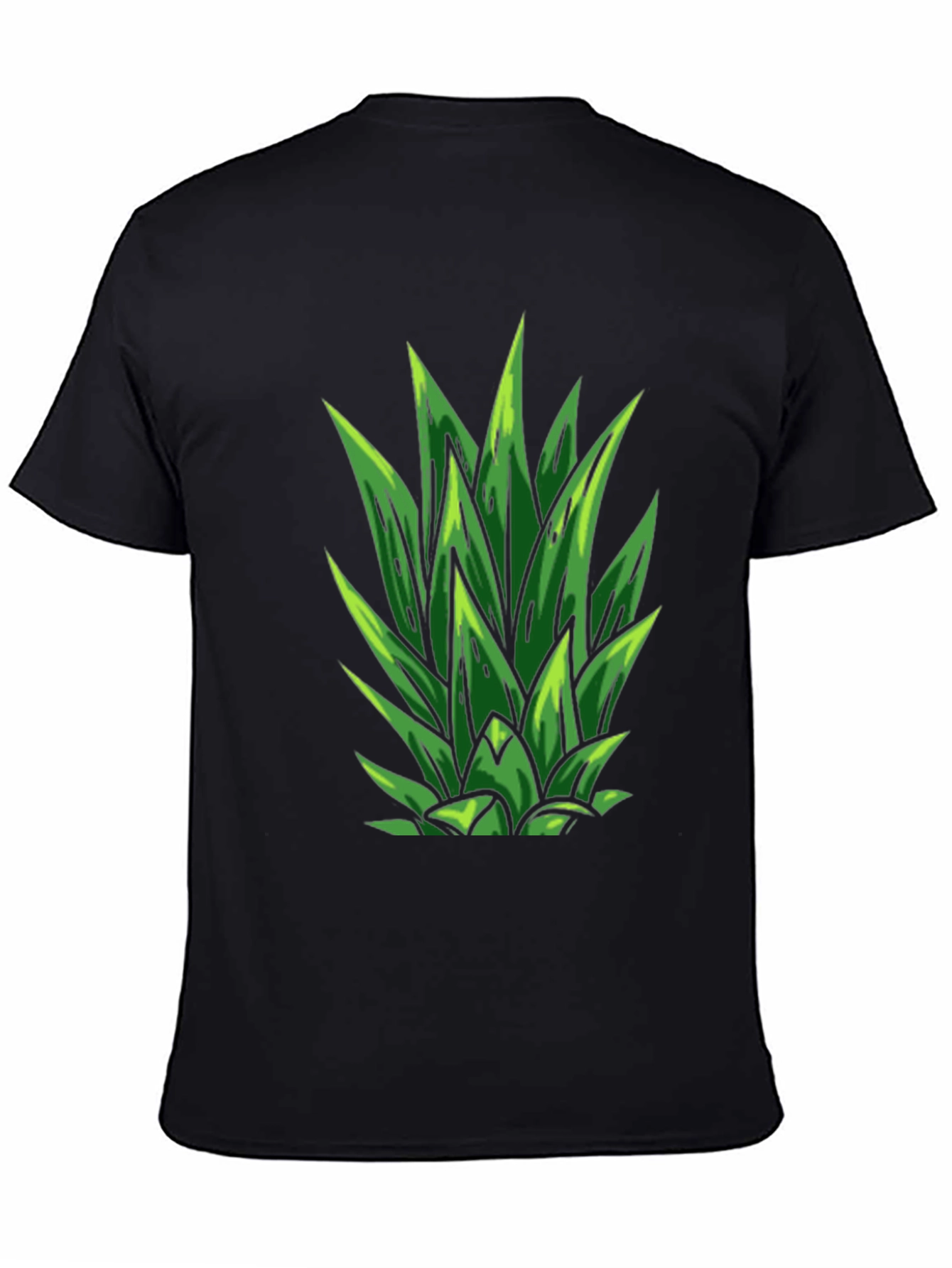 Pineapple Top Graphic Black T-Shirt