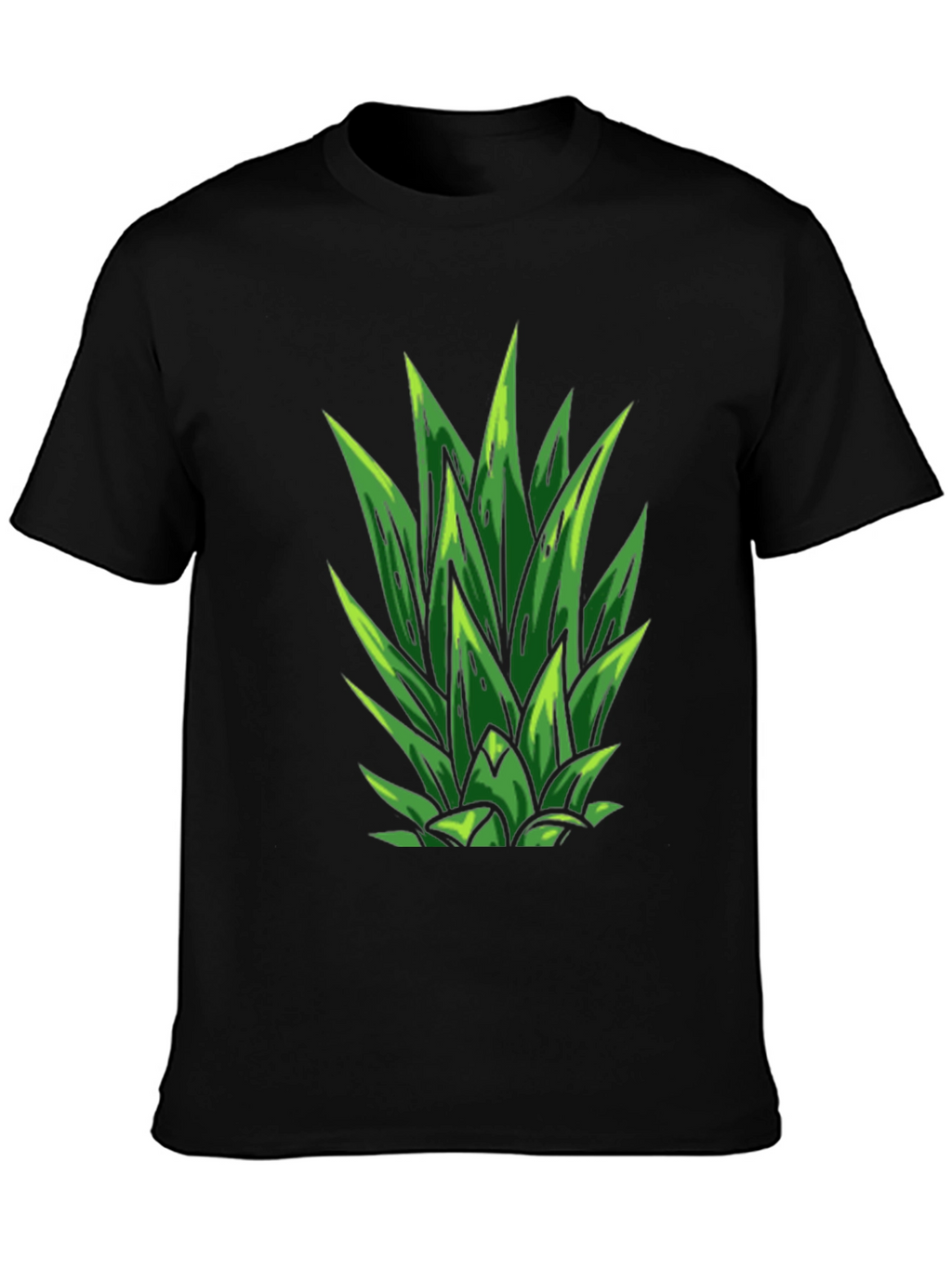 Pineapple Top Graphic Black T-Shirt