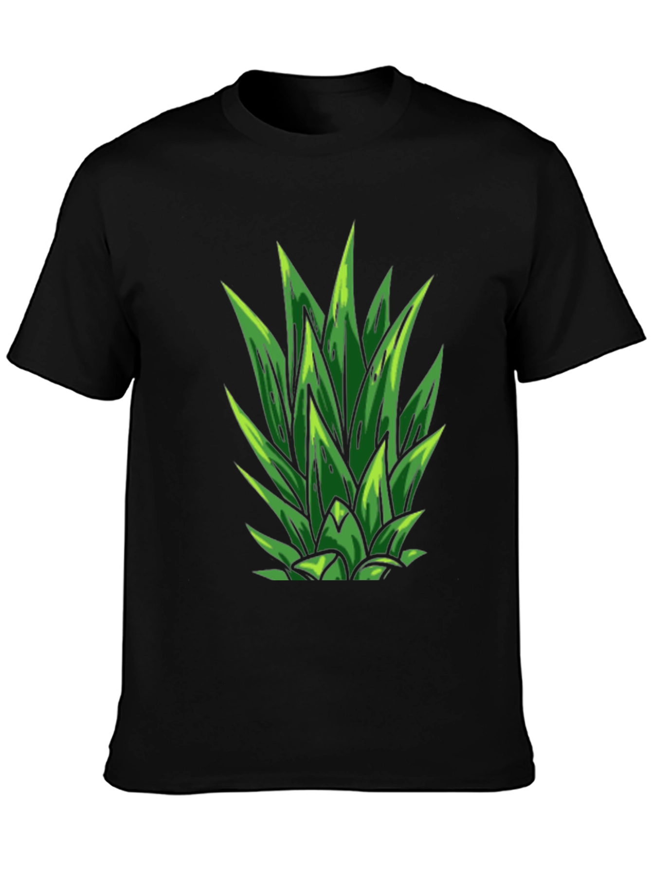 Pineapple Top Graphic Black T-Shirt