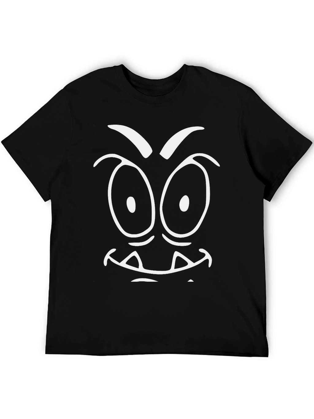 Funny Monster Face Black T-Shirt