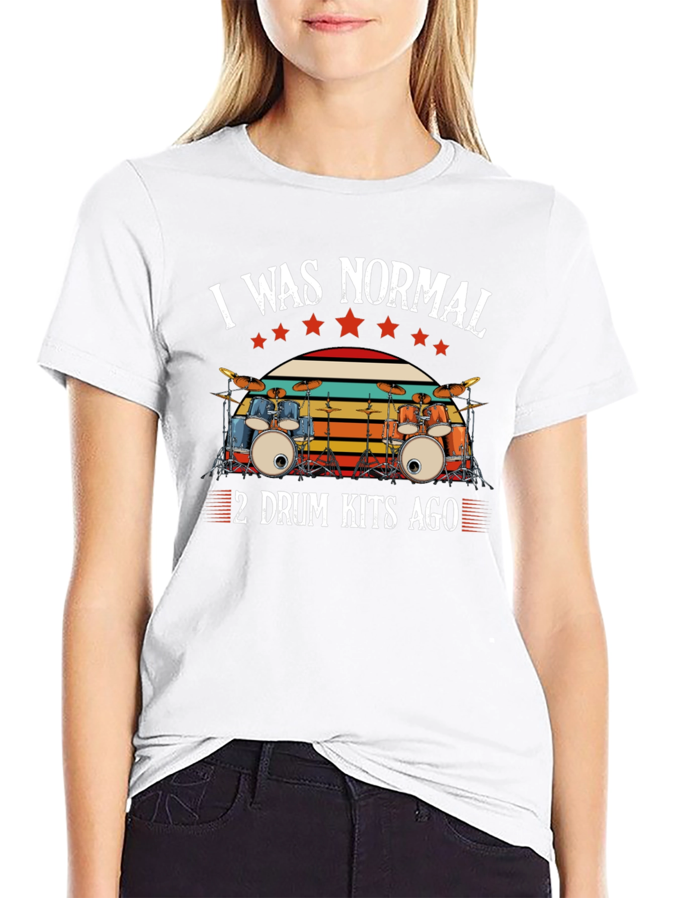 I Was Normal 2 Drum Kits Ago T-Shirt
