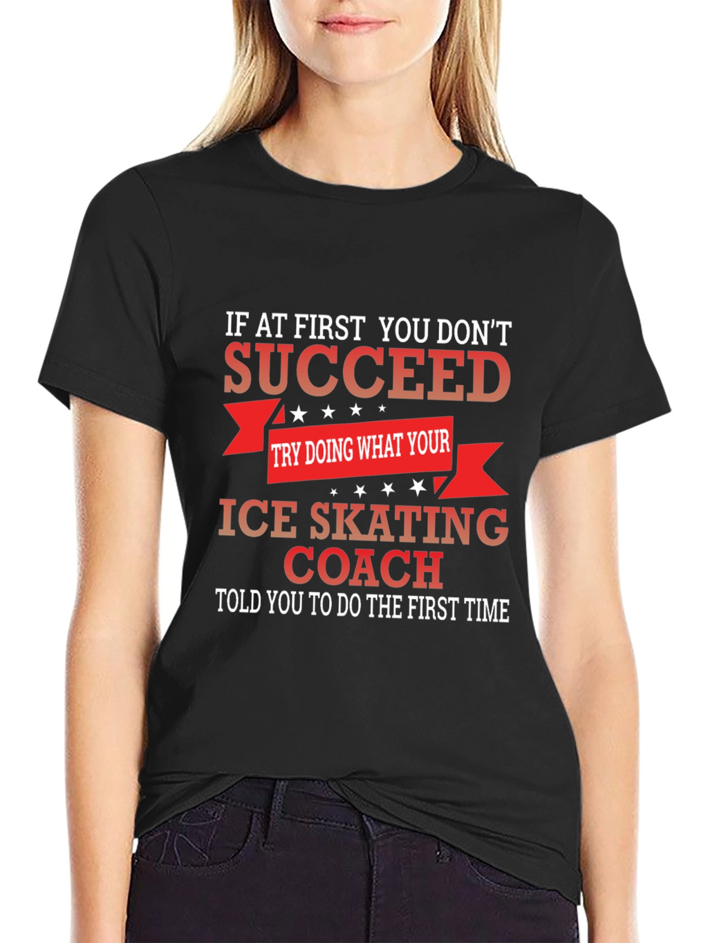 Ice Skating Coach Graphic T-Shirt