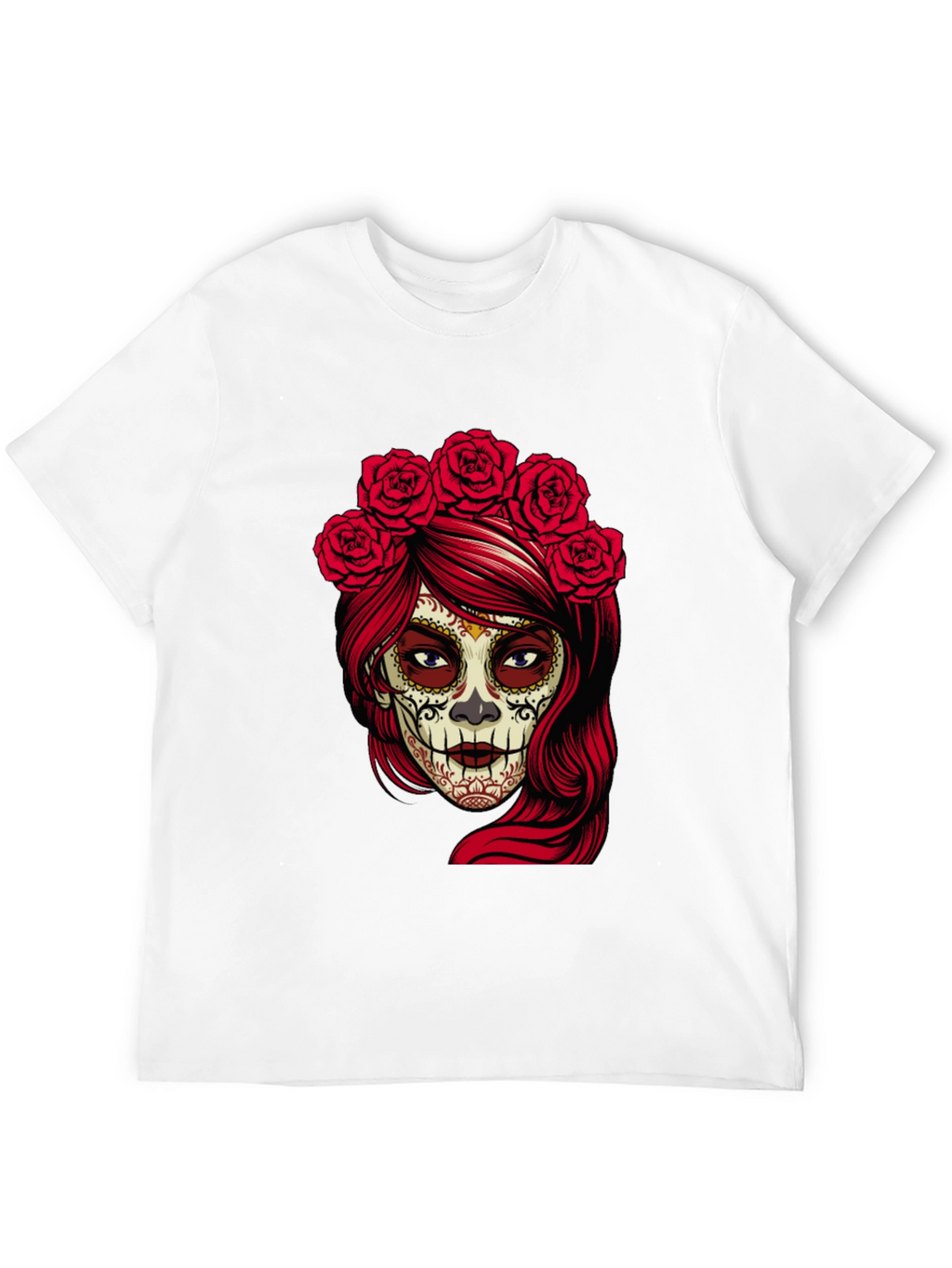 Sugar Skull Woman Black T-Shirt