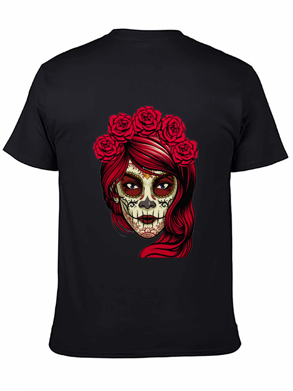 Sugar Skull Woman Black T-Shirt