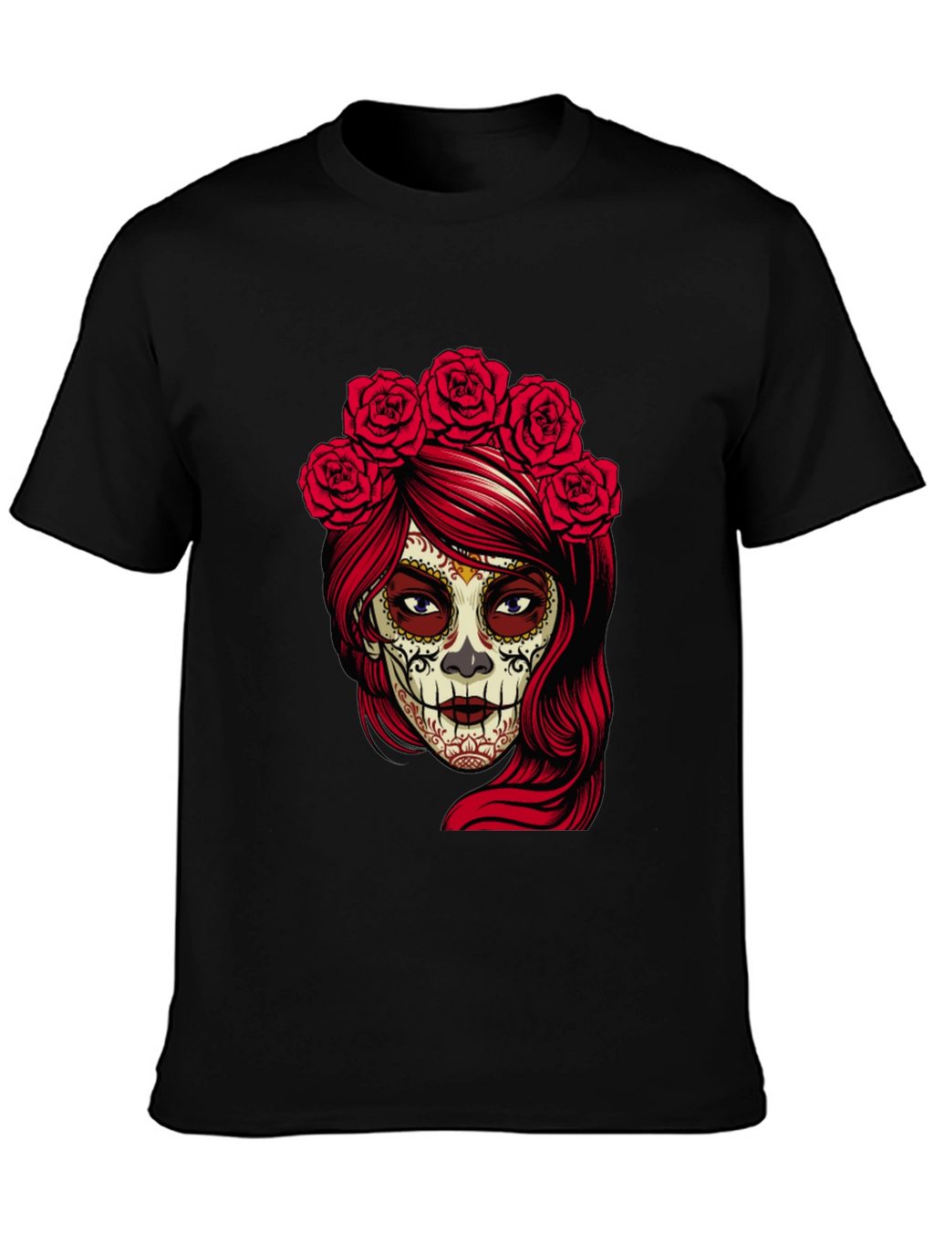 Sugar Skull Woman Black T-Shirt