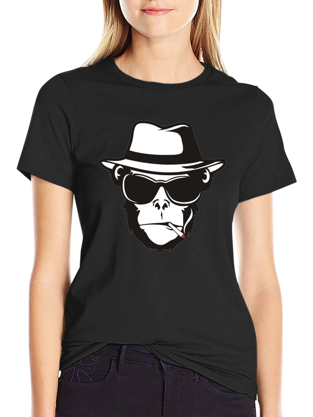 Cool Monkey Graphic Tee - Black T-Shirt