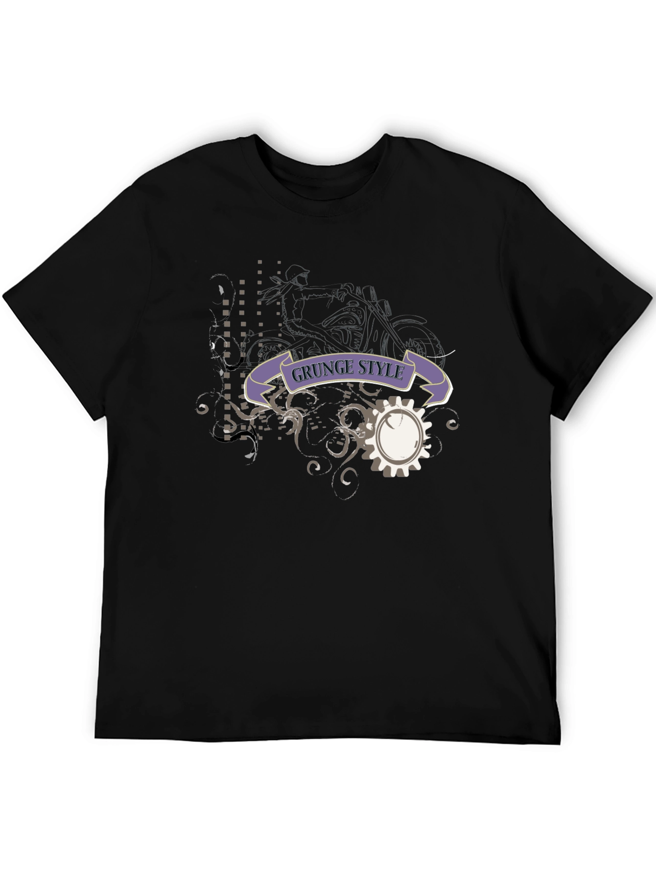 Grunge Style Black T-Shirt