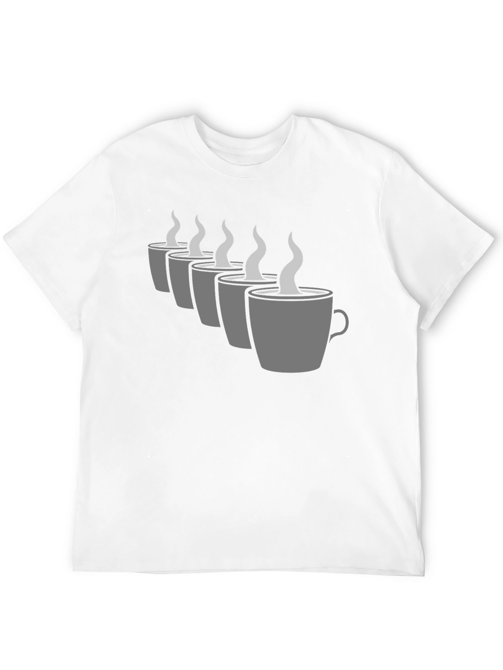 Coffee Cup Graphic Tee - Black Crew Neck