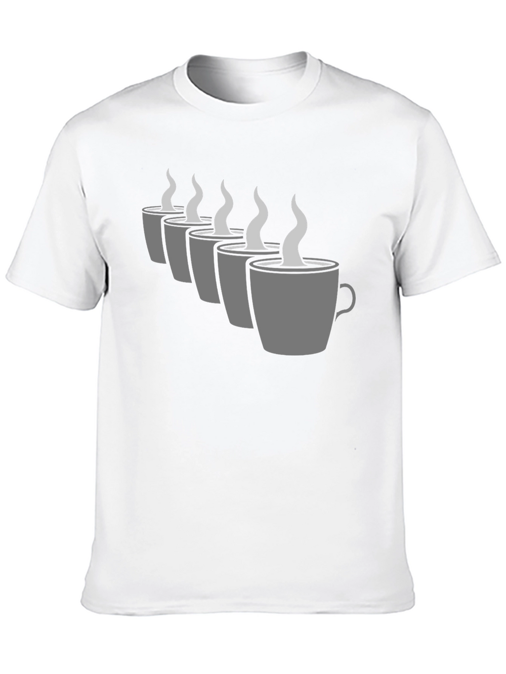 Coffee Cup Graphic Tee - Black Crew Neck
