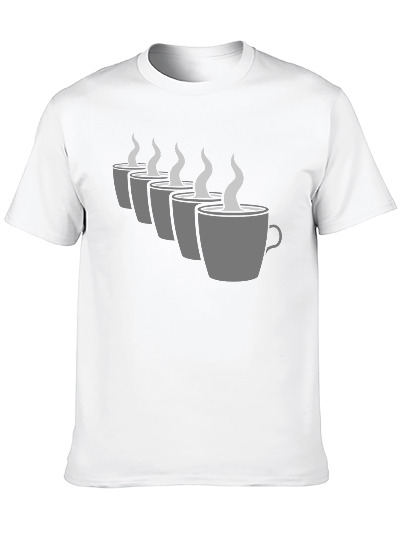 Coffee Cup Graphic Tee - Black Crew Neck