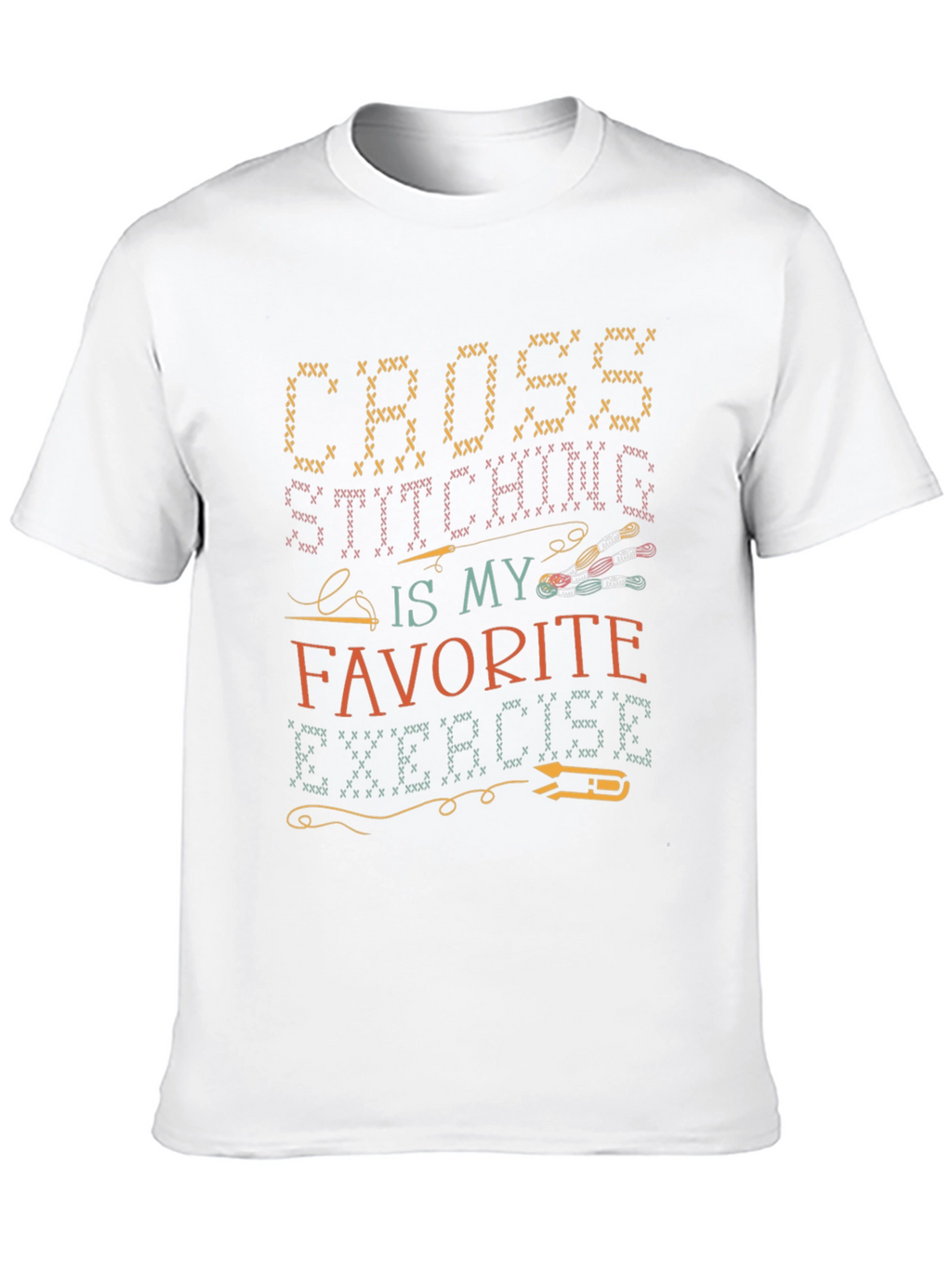 Cross Stitching Favorite Exercise T-Shirt