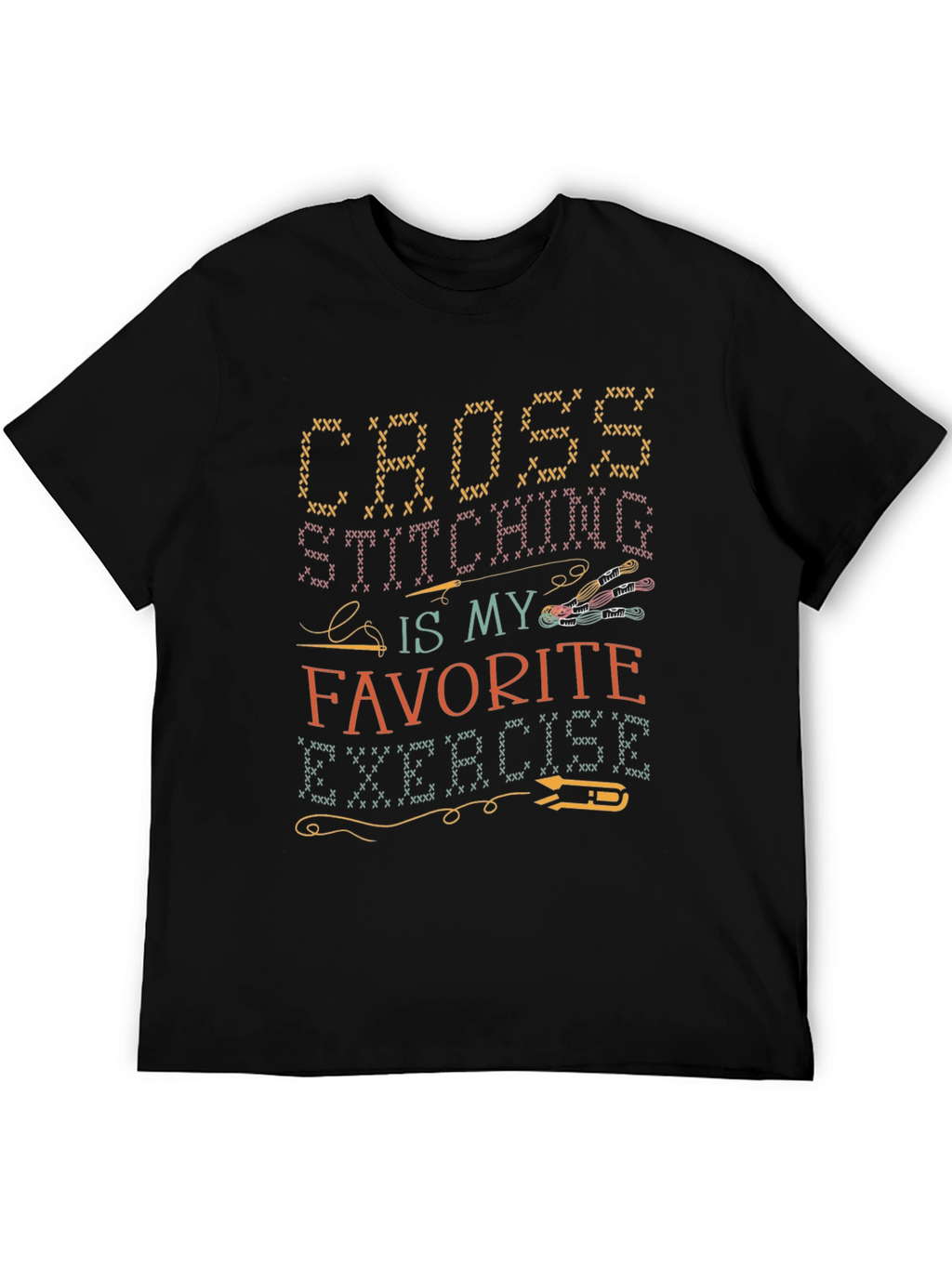 Cross Stitching Favorite Exercise T-Shirt