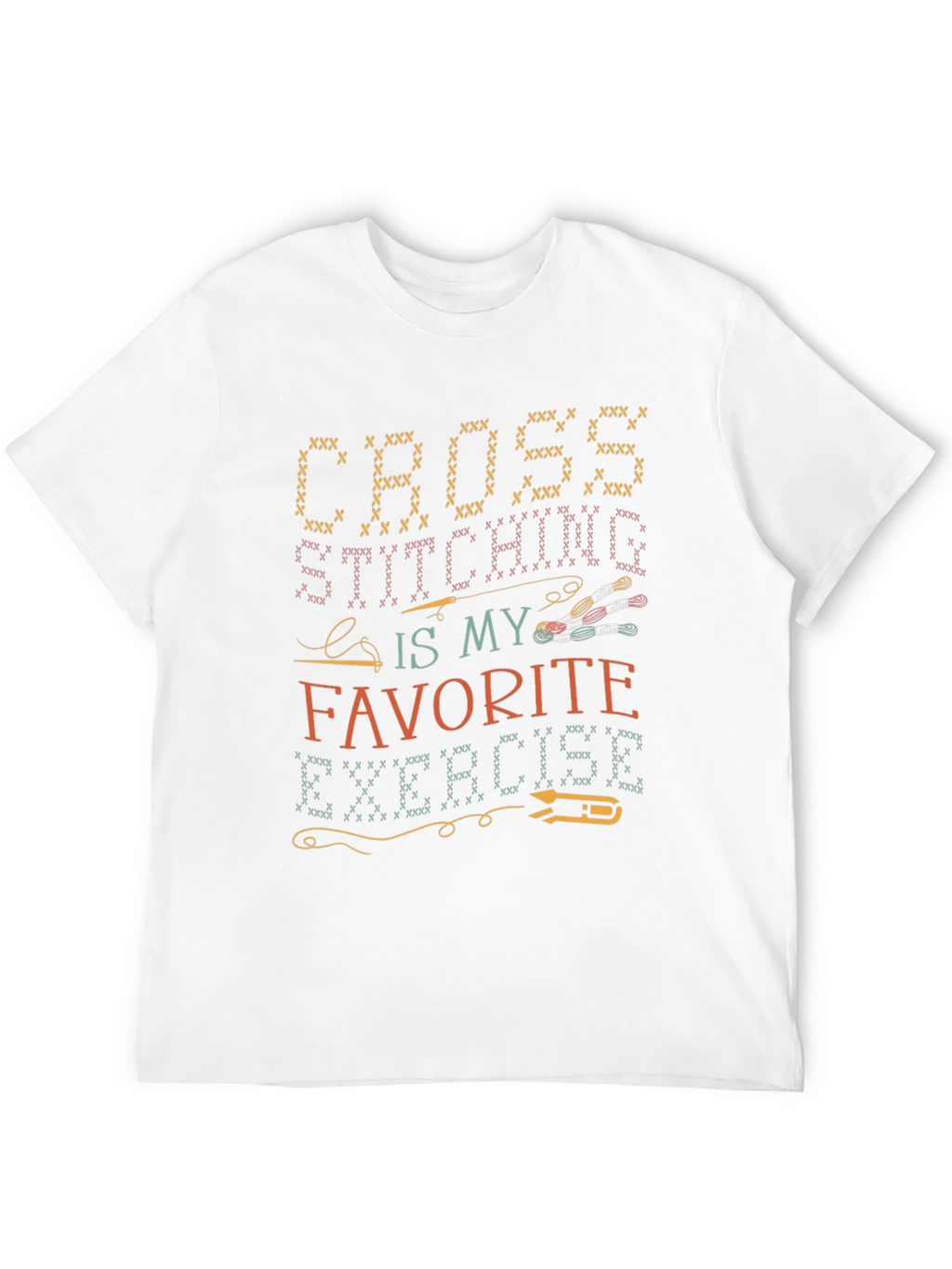 Cross Stitching Favorite Exercise T-Shirt