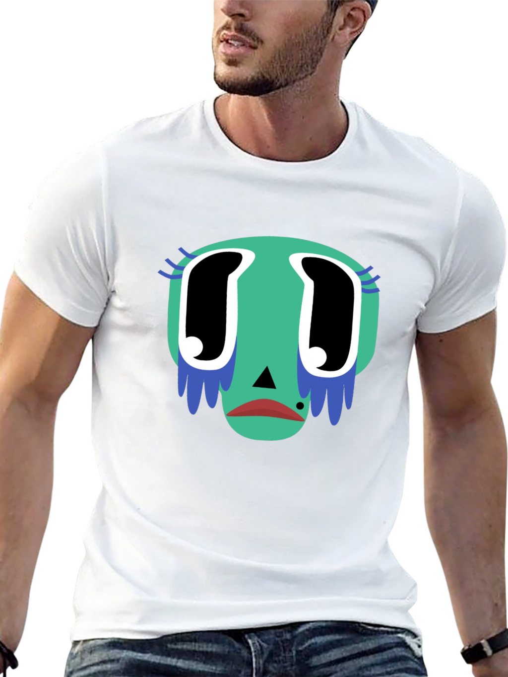 Sad Graphic Tee - Unique Art T-Shirt