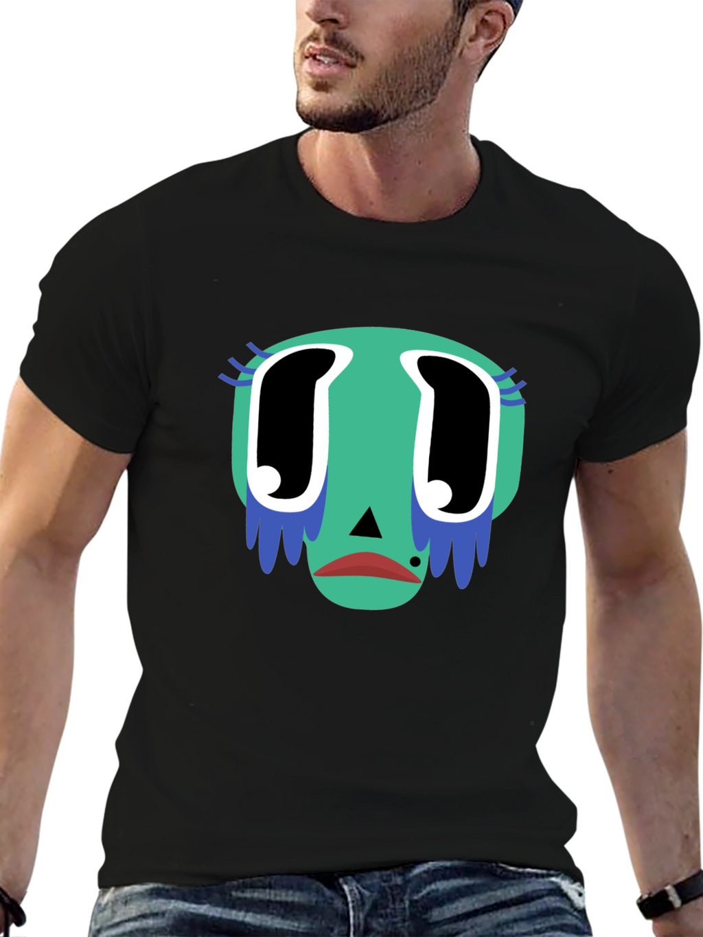 Sad Graphic Tee - Unique Art T-Shirt